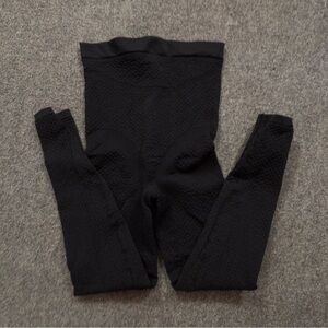 Compression Medical Lymphedema Black Textured High-Waist Leggings Size 2XL (XL)